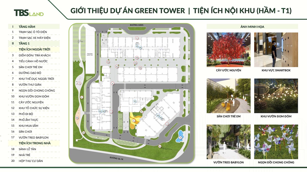 Tiện ích nội khu Tầng Hầm Green Skyline